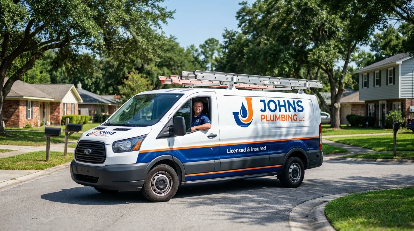 Johns Plumbing LLC service van in Grand Blanc, MI