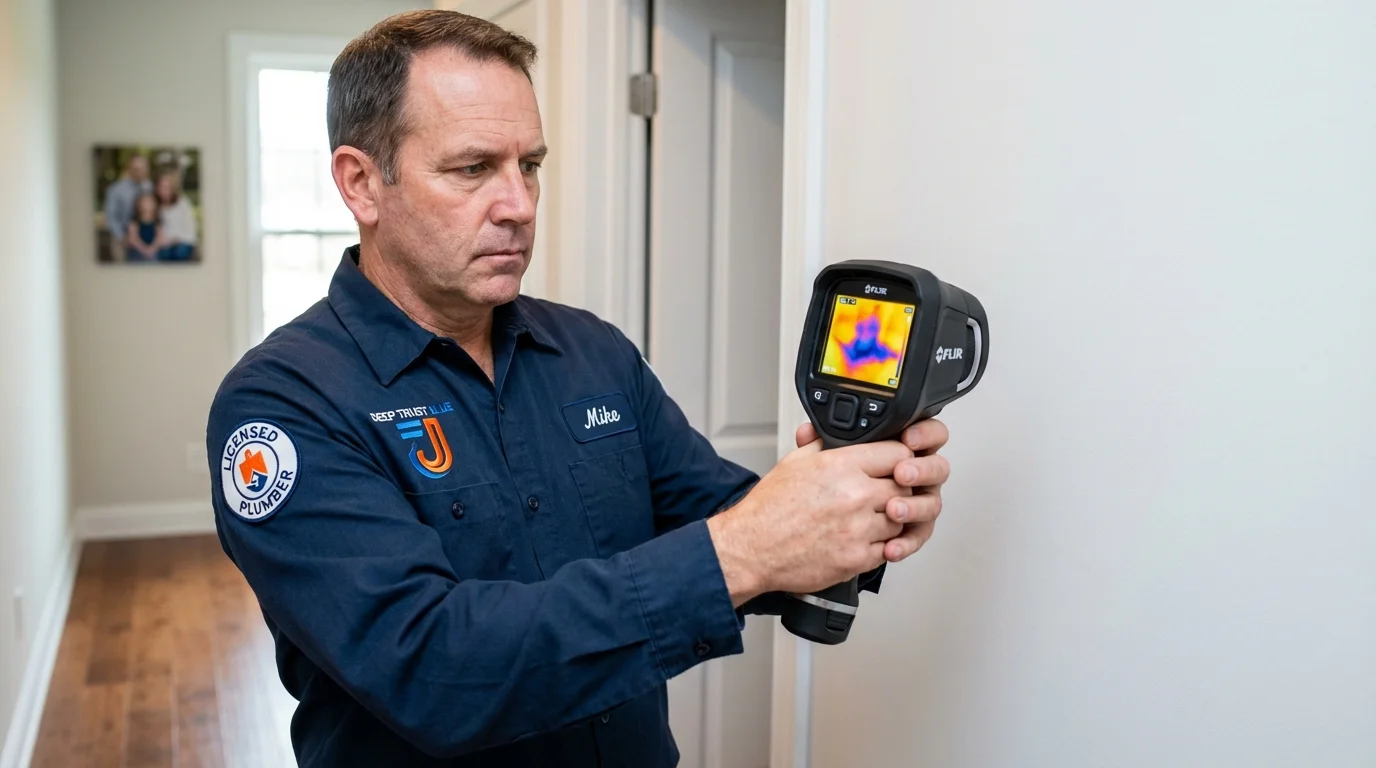 Thermal imaging leak detection by Johns Plumbing LLC in Grand Blanc